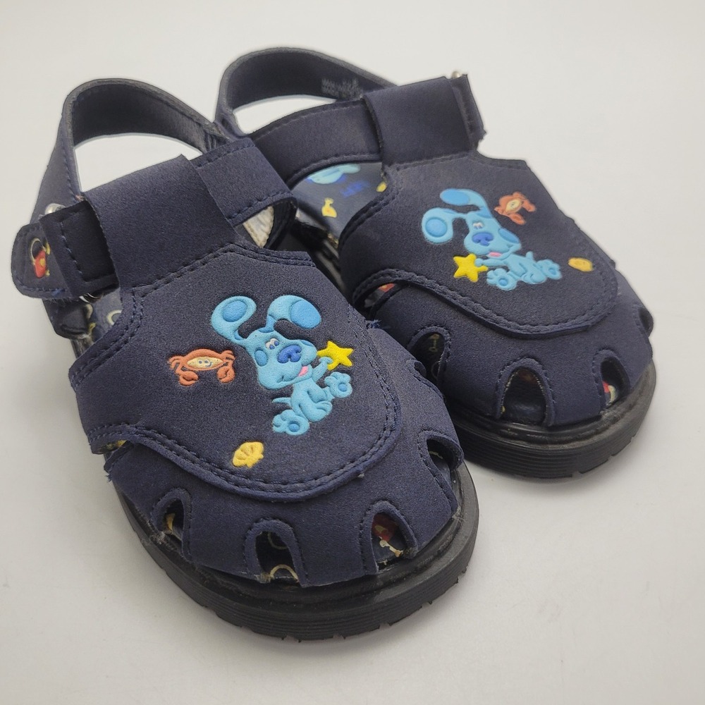 Vintage Nick Jr Blue's Clues Boys Size 8 Sandals RARE Summer 2001